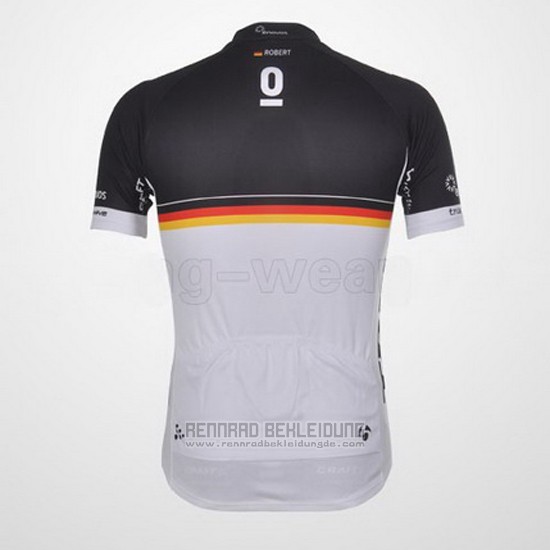 2011 Fahrradbekleidung Trek Leqpard Champion Deutschland Shwarz und Gelb Trikot Kurzarm und Tragerhose